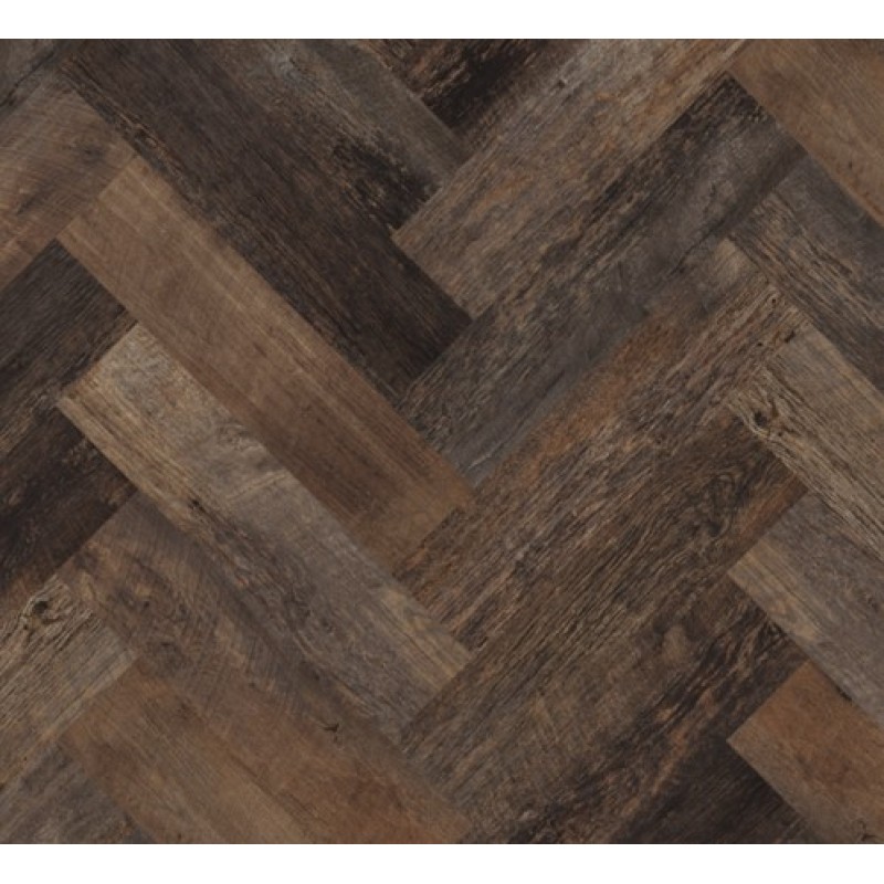 Karndean Van Gogh Salvaged Barnwood Herringbone SMVGW123T Gluedown